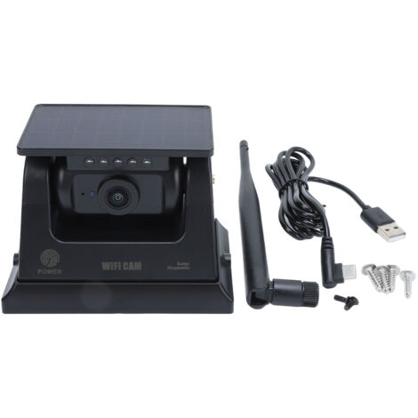 Caméra de recul sans fil à énergie solaire, magnétique, WiFi, vision nocturne, signal stable, grand angle, résistante à l'eau, pour voiture, attelage de remorque, camion