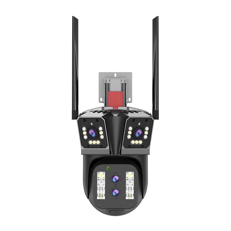 Gotrays - Caméra de sécurité 8K 16MP,Caméra WiFi 4 objectifs 3 écrans ptz 10X Zoom Audio bidirectionnel Vision nocturne couleur pour l'extérieur