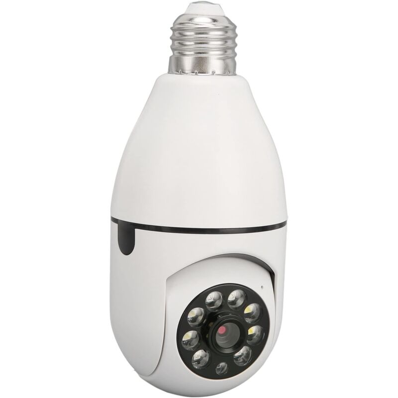 Caméra de Sécurité à Ampoule Caméra Ampoule WiFi sans Fil 1080P Caméra de Surveillance Panoramique/Inclinaison à 355 Degrés Détection de Mouvement