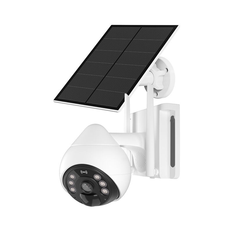 Caméra de sécurité cellulaire 4G LTE sans fil pour l'extérieur, 3 MP, à énergie solaire, pour la maison, avec vision nocturne couleur, détection de