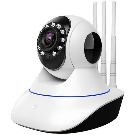 Caméra de sécurité domestique 1080P, caméra de surveillance PTZ sans fil WiFi 2MP, moniteur pour bébé, vision nocturne, audio bidirectionnel, détection de mouvement, accès à distance