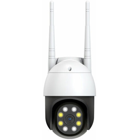 Caméra de sécurité extérieure 1MP, dôme PTZ wifi 720P, vue à 360°, vision nocturne, deux canaux audio, détection de mouvement, accès à distance via l'application icam365, étanchéité IP66