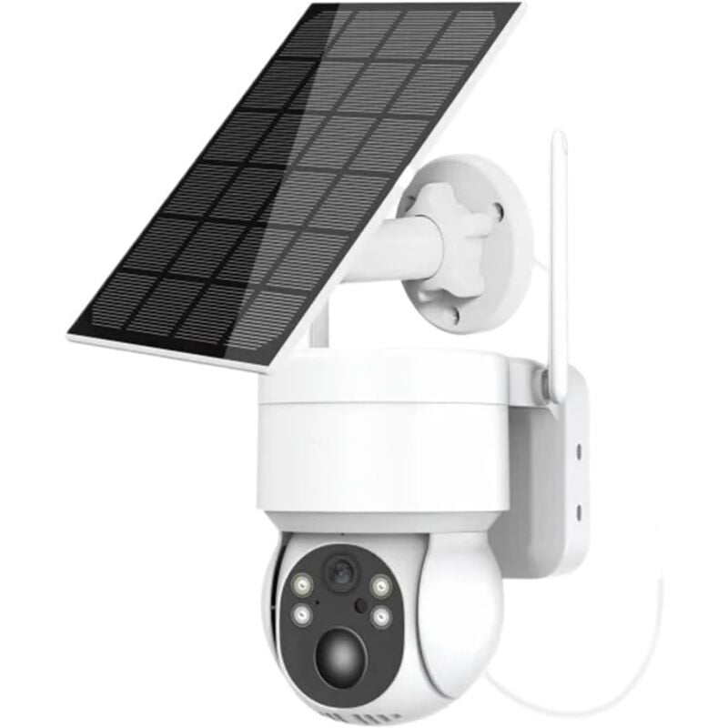 Ikodm - Caméra de sécurité extérieure Caméra Solaire hd sans Fil caméra ip ptz avec Panneau Solaire et Batterie Rechargeable caméra de sécurité de