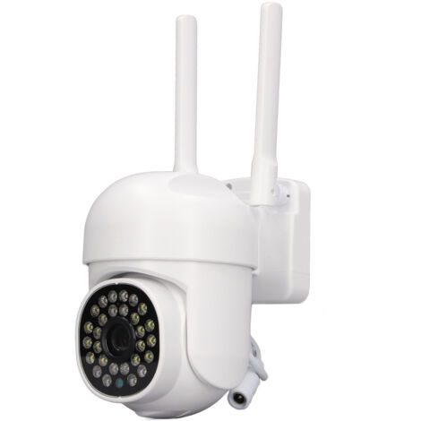 Caméra de Sécurité Extérieure Rotative 360° WiFi 1080P avec Interphone et Vision Nocturne