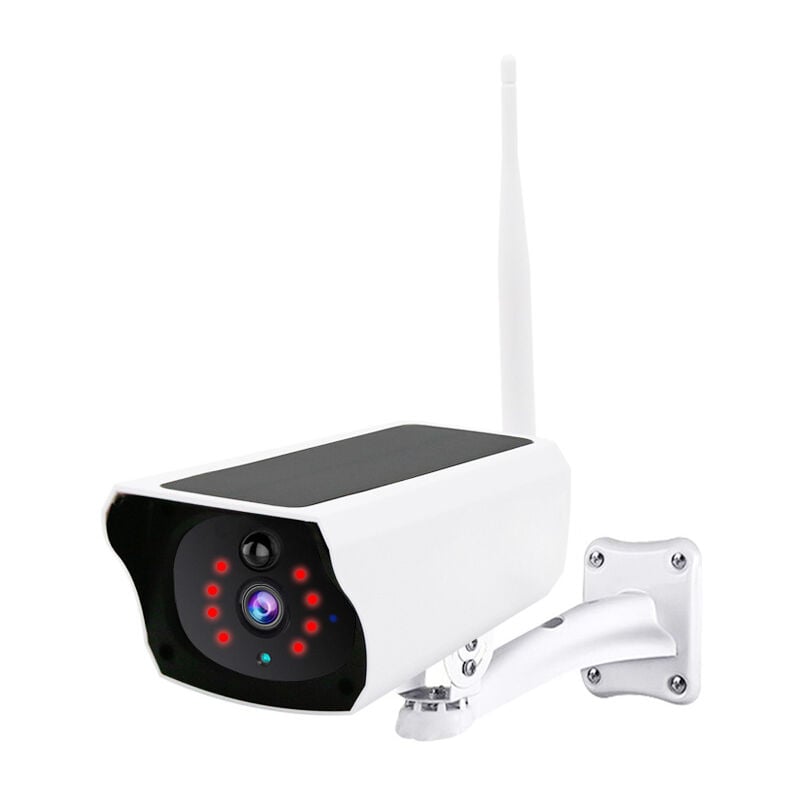 Coocheer - Caméra de sécurité extérieure WiFi sans fil – Batterie de caméra extérieure 2K Panneau solaire intégré, étanche IP65, détection pir,