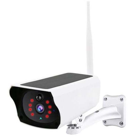 Caméra de sécurité extérieure WiFi sans fil – Batterie de caméra extérieure 2K Panneau solaire intégré, étanche IP65, détection PIR, détection humaine AI, vision nocturne couleur, compatible Alexa