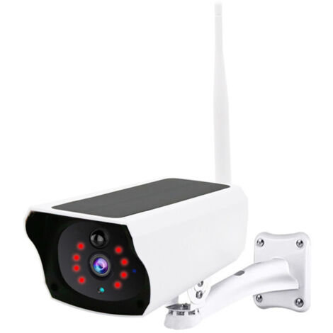 Caméra de sécurité extérieure WiFi sans fil – Batterie de caméra extérieure 2K Panneau solaire intégré, étanche IP65, détection PIR, détection humaine AI, vision nocturne couleur, compatible Alexa