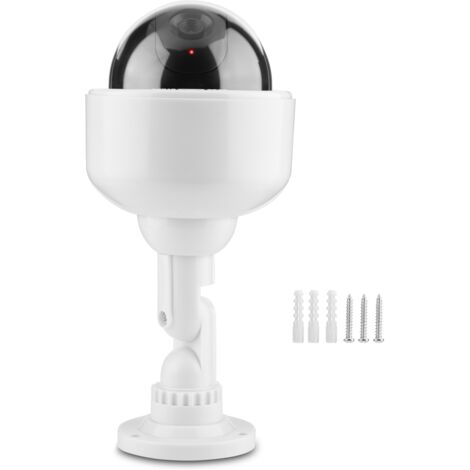 Caméra de Sécurité Factice Dome LED Clignotante Rotation 360°