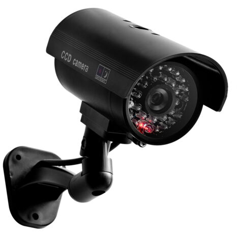 Caméra de Sécurité Simulée Extérieur/Intérieur, Détection Infrarouge LED, Effet Dissuasif Antivol