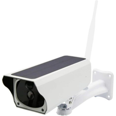 Caméra de sécurité WIFI sans fil avec énergie solaire, caméra HD 1080P étanche IP67 pour l'extérieur, vision nocturne, audio bidirectionnel, détection de mouvement PIR