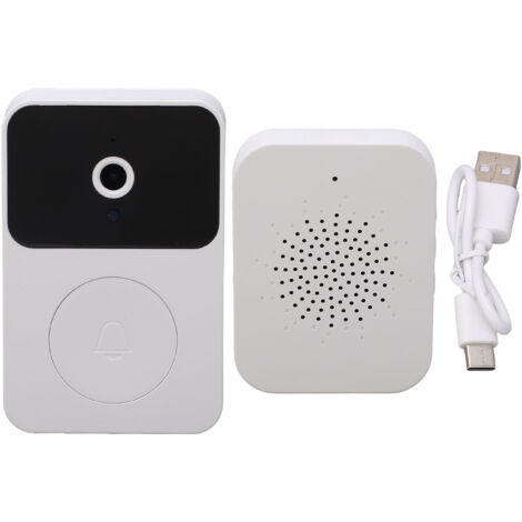 Caméra de sonnette sans fil, Vision nocturne infrarouge, appels vidéo, polices vocales, WiFi 2.4G, pour maison et bureau