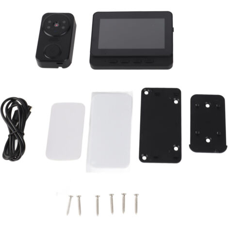 Caméra de sonnette vidéo intelligente, interphone sans fil avec écran clair de 4.3 pouces, 8MP 1080P HD, grands Angles de 170 degrés