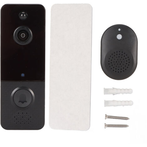 Caméra de Sonnette Vidéo WiFi 720P HD Vision Nocturne IP65 Étanche pour Sécurité Domestique Intérieur Extérieur