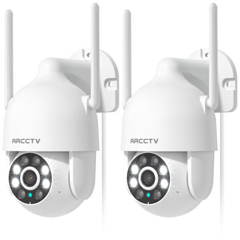 Caméra de Surveillance-ARCCTV-3MP HD-WiFi-Audio Bidirectionnel-Détection du Mouvement-2pièce