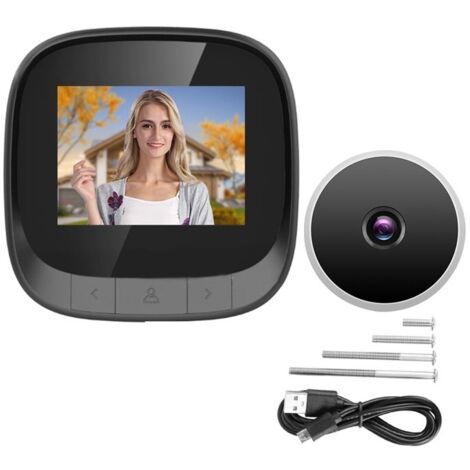 Caméra de surveillance des yeux de sécurité de judas vidéo numérique de visionneuse de porte visuelle intelligente de 2,4 po