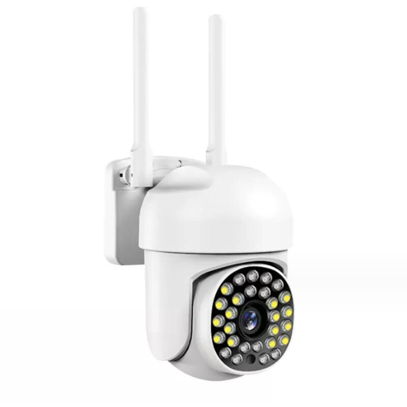 Fitags - Caméra de surveillance extérieure ip ptz 5G Wifi hd 2 mégapixels couleur avec ia, suivi automatique et vision nocturne ir (blanc)