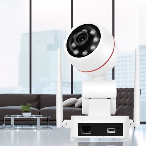 Caméra de surveillance extérieure PTZ WiFi 1080P avec détection intelligente de mouvement, 2MP, vision nocturne, alimentation 100-240V