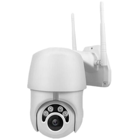 Caméra de surveillance extérieure PTZ - WiFi IP sans fil 1080P, Zoom numérique, Suivi automatique, Vision nocturne en couleur, Audio bidirectionnel, Étanche IP66