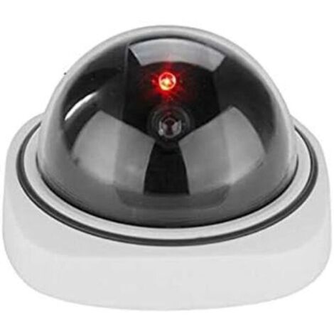 Caméra de surveillance factice intérieure/extérieure, fausse caméra de surveillance dôme avec caméra de sécurité émulée