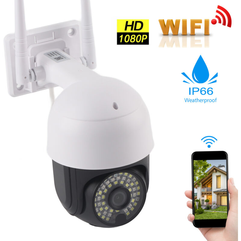 Caméra de surveillance interieur / exterieur Caméra IP WiFi extérieure 2 pouces 1080P HD détection de mouvement Audio bidirectionnel Vision nocturne