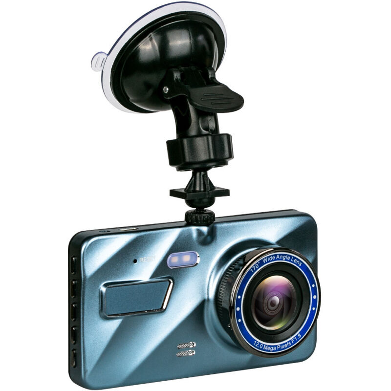 Ikodm - Caméra de surveillance interieur / exterieur Dashcam Avant Arrière,Carte sd 64G,Camera Embarquée Voiture FHD,4' Camera Voiture Grand Angle de