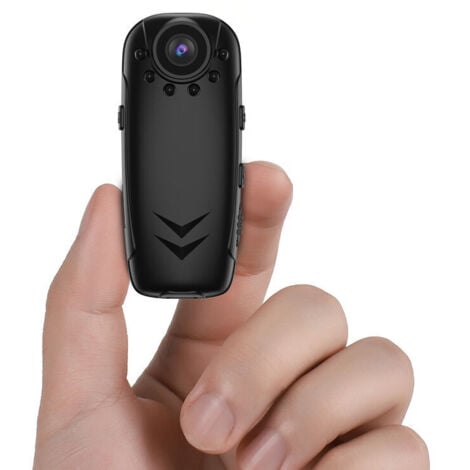 Caméra de surveillance interieur / exterieur, Enregistreur video multifonctionnel avec camera corporelle portable avec detection de mouvement, vision nocturne infrarouge pour le bureau de voiture de s