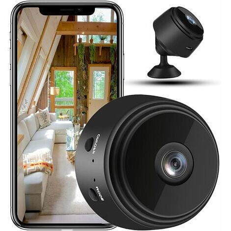 Caméra de surveillance interieur / exterieur Mini caméra de sécurité 1080P Surveillance sans fil de sécurité intérieure et extérieure