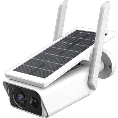 Caméra de surveillance interieur / exterieur,CaméRa SéCurité Wifi ExtéRieure Sans Fil Solaire, CaméRa Solaire Rotative à 360°, DéTection Mouvement Pir, Audio Bidirectionnel, éTanche Ip66, ContrôLe Ses