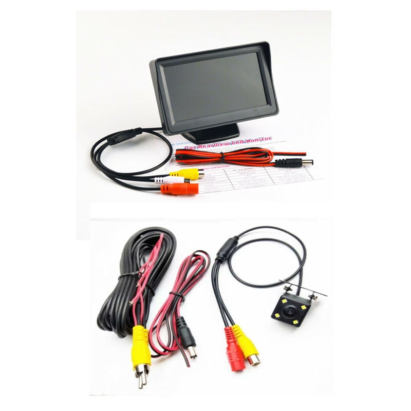 Caméra de surveillance interieur / exterieur,Kit de système de caméra de recul sans fil pour voiture / camion / fourgonnette / pick-up / camping-car