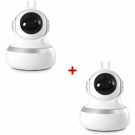 Caméra de surveillance intérieure Avidsen IP Wifi 720 P - 360° - application Protect-Home - Lot de 2