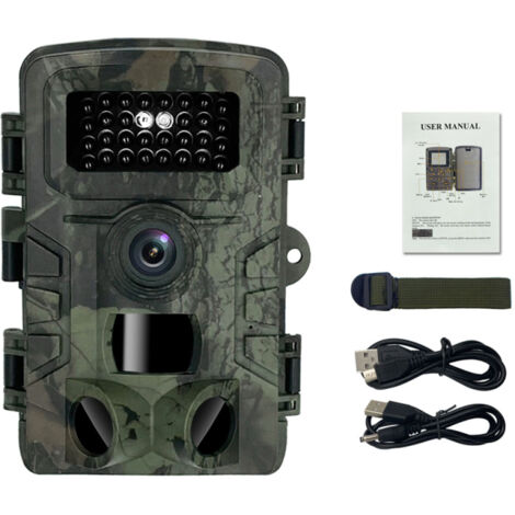 BENOBBY KIDS Caméra de surveillance multifonction 16 MP 1080P, jour et nuit, étanche IP54, avec écran de 2 pouces, 12 langues et 34 lumières infrarouges