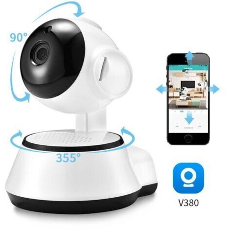 Camera de Surveillance panoramique V380 Pro IP WiFi, dispositif de securite domestique sans fil, enregistrement Audio, babyphone video d'interieur,