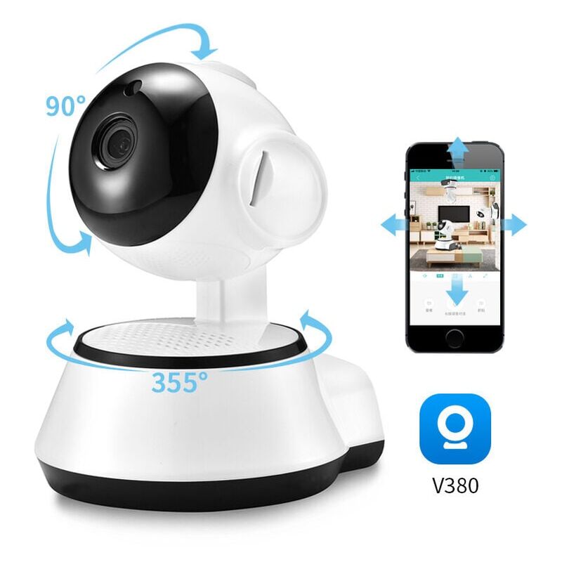 Camera de Surveillance panoramique V380 Pro ip WiFi, dispositif de securite domestique sans fil, enregistrement Audio, babyphone video d'interieur