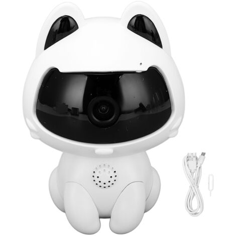 Caméra de Surveillance Robot WiFi 1MP HD avec Interphone Bidirectionnel pour Sécurité Domestique