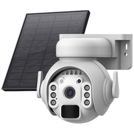 Caméra de Surveillance Solaire 4G Q515 PTZ 3MP - Zoom, Vision Nocturne 30m, Détection PIR, Audio Bidirectionnel, Étanche, Panneau Solaire, Ubox, Extérieur, Version Europe Blanche