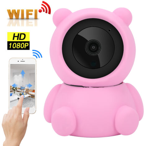 Caméra de Surveillance WiFi 1080P PTZ avec Vision Nocturne et Audio Bidirectionnel, Plug EU 100‑240V