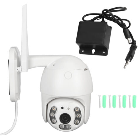 Caméra de Surveillance WiFi 1080P PTZ, Zoom Numérique 4x, Détection de Mouvement, Vision Nocturne, pour Boutique et Maison, Prise UE