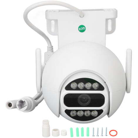 Caméra de Surveillance WiFi 2MP HD, Vision Nocturne, Alimentation DC12V, Contrôle à Distance