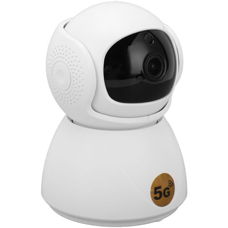 Caméra de Surveillance WiFi 5G 1080P HD Double Bande, Moniteur de Sécurité Intelligent sans Fil avec Alimentation 100‑240V Prise UE