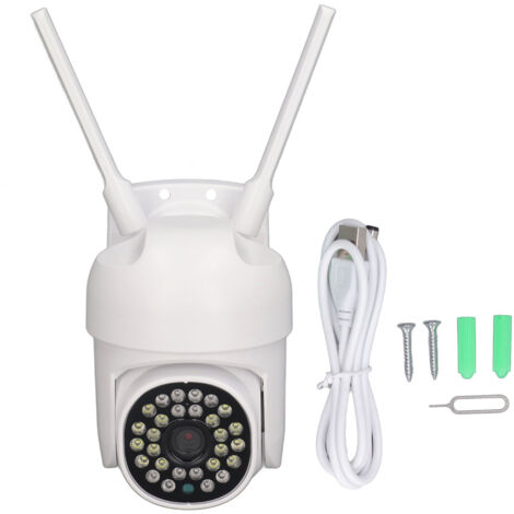 Caméra de Surveillance WiFi Extérieure 360° Rotatable 1080P HD avec Interphone Bidirectionnel et Vision Nocturne