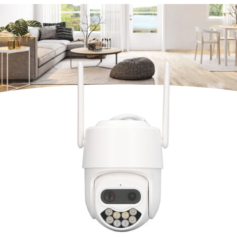 Caméra de Surveillance WiFi Extérieure Caméra IP 1080P Caméra dme WiFi avec objectif Zoom 110 à 240V prise ue