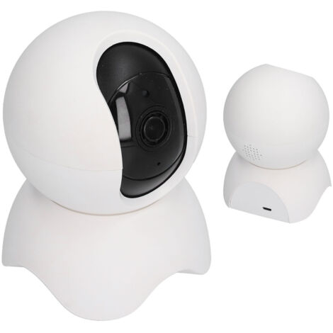 Caméra de Surveillance WiFi Full HD 1080P avec Vision Nocturne, Détection de Mouvement et Interphone Intégré, Alimentation Secteur EU