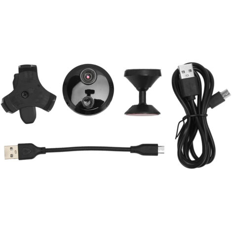Caméra de Surveillance WiFi Mini 1080P HD, Détection de Mouvement, Vision Nocturne, Sécurité Domestique sans Fil avec Interface AP