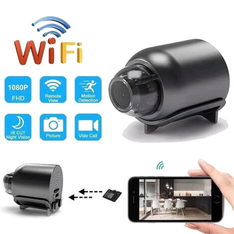 Caméra de surveillance X5, moniteur sans fil intérieur HD avec vision nocturne, caméra de surveillance à distance pour la maison via téléphone portable