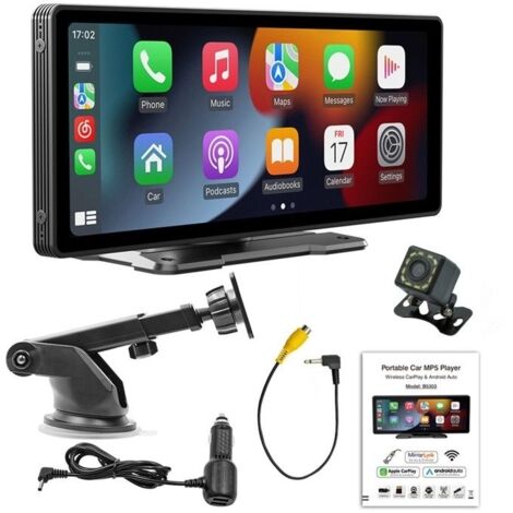 Caméra de tableau de bord 10.26'" avec caméra de recul Carplay et Android Auto Commande Vocale Bluetooth WIFI 2.4G-5G FM