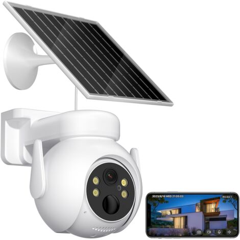 Caméra de vidéosurveillance Recharge Solaire Wi-Fi Détection et Contrôle via APP