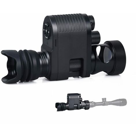 Caméra de Vision Nocturne numérique monoculaire pour Une obscurité Totale, Lunette de visée Infrarouge de Chasse à Vision Nocturne HD 720p（noir）-BISBISOUS