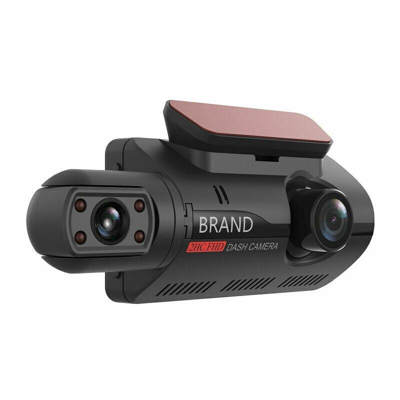 Caméra de voiture Dashcam avant et arrière, Full HD, grand angle 140°,avant + intérieur, 1pc.,