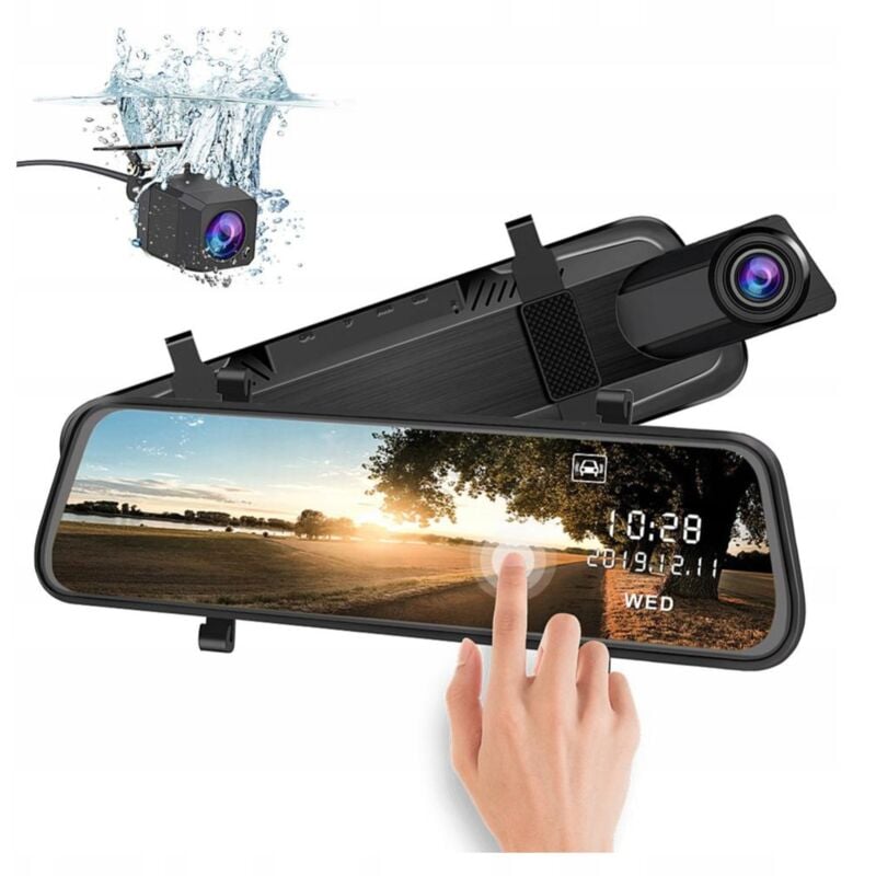 Caméra De Voiture Enregistreur De Conduite Dans Le Miroir Enregistreur Vidéo Avant Arrière