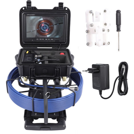 Caméra d'égout avec câble de 98,4 pieds, écran LCD de 9 pouces, étanche IP68, Inspection des pipelines avec DVR pour la plomberie
